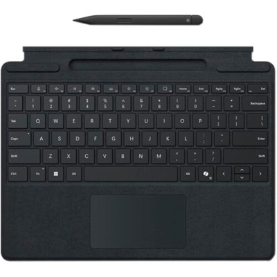 Клавіатура зі стілусом для планшета Microsoft Surface Pro 8 - 11, Pro X, UKR/ENG, чорна