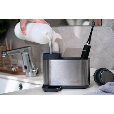 Органайзер для миючих засобів ARDESTO Minimalism, 8х12.7х16см, пластик, нержавіюча сталь, сірий