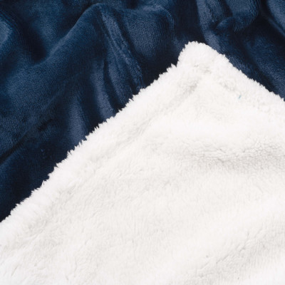 Плед ARDESTO Sherpa 160х200см, 100% поліестер, синій темний