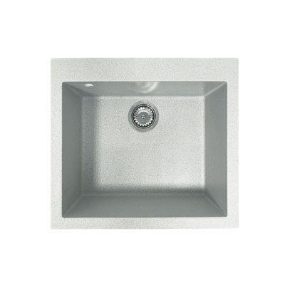 Мийка кухонна Adamant Univer, штучний камінь, квадрат, без крила, 560х500х200мм, чаша - 1, врізна, Old stone