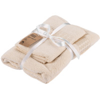 Набір рушників махрових ARDESTO Lotus, 50х90см, 70х140см, 2шт, 100% бавовна, айворі