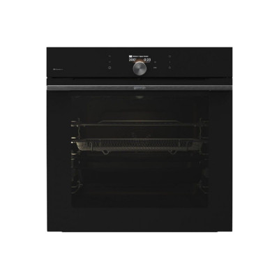 Духова шафа Gorenje електрична, 77л, A+, TouchFree, дисплей, мультисист, Wi-Fi керування, піроліз, готув. на різн рівнях, чорний