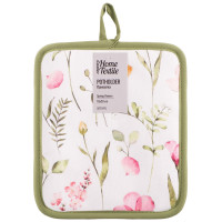 Прихватка ARDESTO Spring flowers 18х20см, 100% поліестер, білий