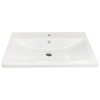Раковина, умивальник Adamant CERS, штучний камінь, прямокут., з отвором для змішувача, з отвором для переливу, 895x450x158мм, накладний, білий