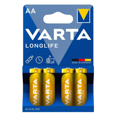 Батарейка Varta Longlife лужна AA блістер, 4 шт