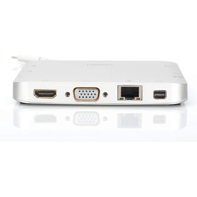 Хаб DIGITUS USB-C > HDMI/VGA/miniDisplayPort/3xUSB-A/USB-C/SD/MicroSD/RJ54/Audio (DA-70863)