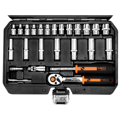Neo Tools Набір інструментів, Набір торцевих головок, 73шт, 1/2 Neo Tools Набір інструментів, Набір торцевих головок, 73шт, 1/2