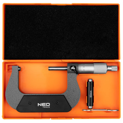 Neo Tools Мікрометр з верн'єром 50-75 мм, ±0.01 мм/м