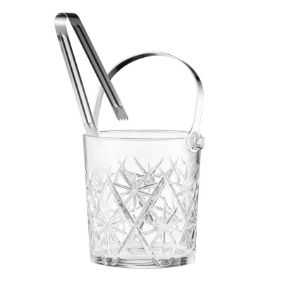 Відро для льоду зі щипцями ARDESTO Alba 980мл, скло, прозорий