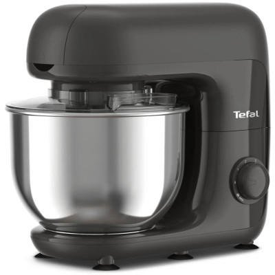 Кухонна машина Tefal Bake Essential 800Вт, чаша-метал, корпус-метал/пластик, насадок-4, чорний