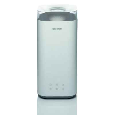 Зволожувач повітря Gorenje H50W 5 л, 20 м2, ультразвуковий, верхня затока, LED дисплей, автовідключення, аромакапсула, холодна пара, білий