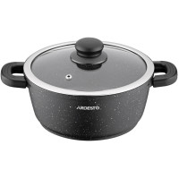 Кастрюля со стеклянной крышкой Ardesto Gemini Anzio, 2.5л, алюминий, черный Кастрюля со стеклянной крышкой Ardesto Gemini Anzio, 2.5л, алюминий, черный