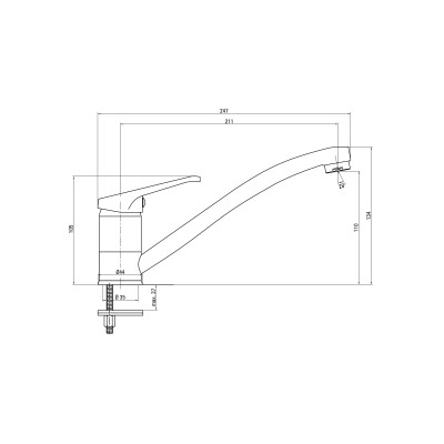 Набір для кухні Deante Doppio, сталева мийка ZEN_0113 + змішувач BYU_060M, сатін