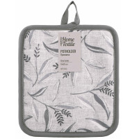 Прихватка ARDESTO Grey leaves 18х20см, 100% поліестер, cірий Прихватка ARDESTO Grey leaves 18х20см, 100% поліестер, cірий