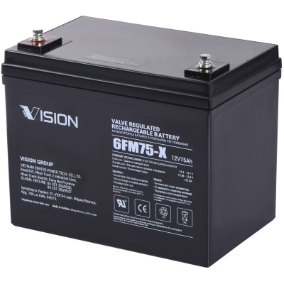 Аккумуляторная батарея Vision FM, 12В, 75А•ч, AGM Аккумуляторная батарея Vision FM, 12В, 75А•ч, AGM