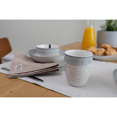 ARDESTO Тарілка обідня Siena, 27см, порцеляна, біло-сірий