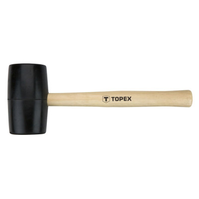 Topex Киянка гумова, 450г, 58мм, рукоятка дерев'яна Topex Киянка гумова, 450г, 58мм, рукоятка дерев'яна