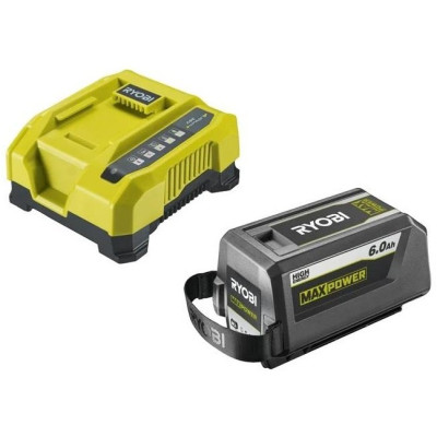 Ryobi Набір акумулятора та зарядного пристрою Max Power RY36BK60B-160 36В 1х6А·год ЗП 6А швидкозарядний Ryobi Набір акумулятора та зарядного пристрою Max Power RY36BK60B-160 36В 1х6А·год ЗП 6А швидкозарядний