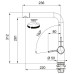 Змішувач для кухні Franke Active L, довж.виливу - 236мм, поворотний, 1важіль, сірий сланець