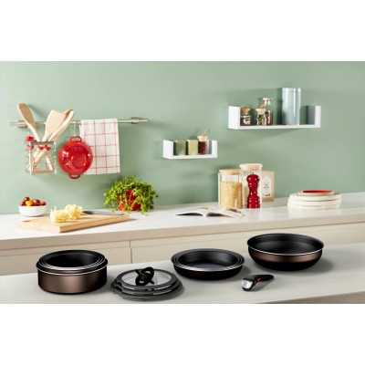 Набор посуды Tefal Ingenio XL Intense, сменная ручка, 3 предмета, алюминий, бакелит, коричневый (L1509273) Набор посуды Tefal Ingenio XL Intense, сменная ручка, 3 предмета, алюминий, бакелит, коричневый (L1509273)