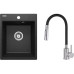 Набір для кухні Deante Corio, гранітна мийка ZRC_2103 + зміш. BOC_B740, графіт