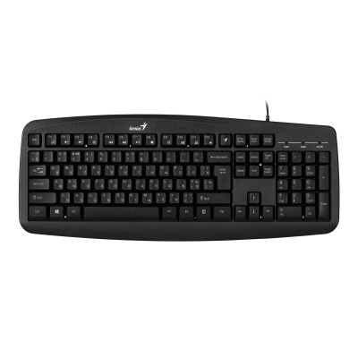 Комплект клавіатура та миша Genius KM-200, EN/UKR/RU, чорний