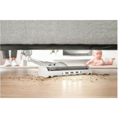 Sencor Пилосос безпровідний, 250Вт, конт пил -0,5л, автон. робота до 45хв, НЕРА, підсвітка, турбо щітка, білий Sencor Пилосос безпровідний, 250Вт, конт пил -0,5л, автон. робота до 45хв, НЕРА, підсвітка, турбо щітка, білий