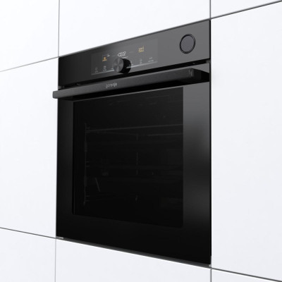 Gorenje Духова шафа електрична, 77л, A+, пара, дисплей, 300 °C, Wi-Fi, чорний