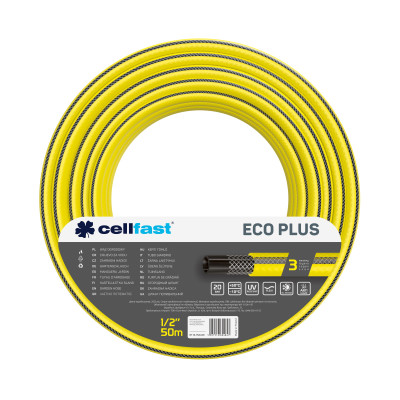 Шланг садовый Cellfast ECO PLUS 1/2" 50м, 3 слоя, до 20 Бар, -10...+50°C (12-152) Шланг садовый Cellfast ECO PLUS 1/2" 50м, 3 слоя, до 20 Бар, -10...+50°C (12-152)