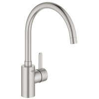 Змішувач кухонний Grohe Eurosmart Cosmopolitan, довж.виливу - 224мм, поворотний, одноважільний, супер сталь Змішувач кухонний Grohe Eurosmart Cosmopolitan, довж.виливу - 224мм, поворотний, одноважільний, супер сталь
