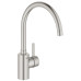 Смеситель кухонный Grohe Eurosmart Cosmopolitan, дл.вылива - 224мм, поворотный, однорычий, супер сталь