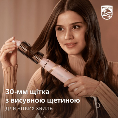 Фен-щітка Philips 3000 Series, 800Вт, 3 режими, кераміка, турмалін, рожевий