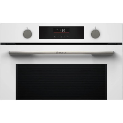 Духова шафа Bosch електрична, 76л, A, дисплей, конвекція, телескопічні направляючі,  білий