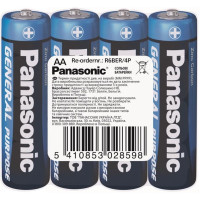 Батарейка Panasonic GENERAL PURPOSE вугільно-цинкова AA(R6) плівка, 4 шт.