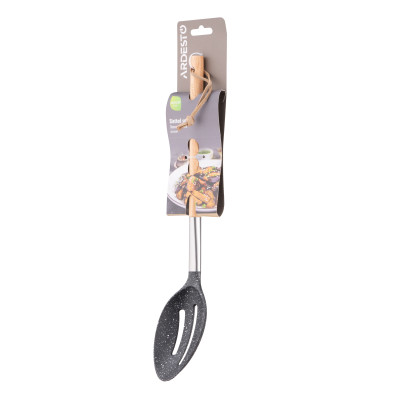 Ложка-шумівка ARDESTO Midori, 34.5см, нейлон, дерево, нержавіюча сталь, чорний