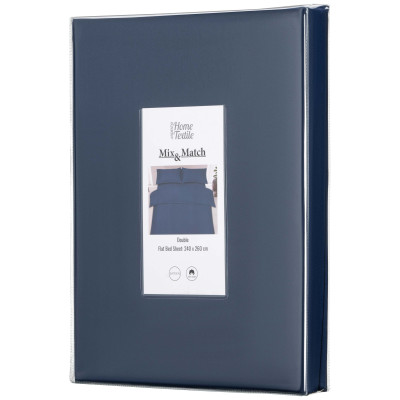 Простирадло ARDESTO Mix&Match, 240x260см, 100% бавовна, сатин, синій