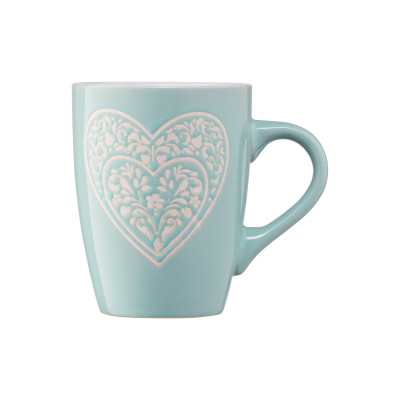 Чашка ARDESTO Heart, 330мл, кераміка, блакитний