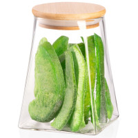 ARDESTO Банка для зберігання Fresh, конус, 740 мл, скло, бамбук ARDESTO Банка для зберігання Fresh, конус, 740 мл, скло, бамбук