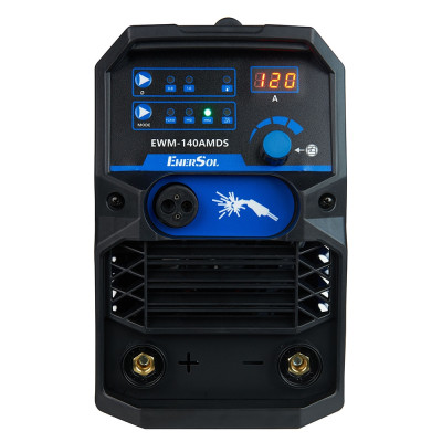 Зварювальний напівавтомат інверторний EnerSol EWM-140AMDS (дріт до 1мм + електрод до 4мм) 20-140А 6.1кВт 160-260В 7кг