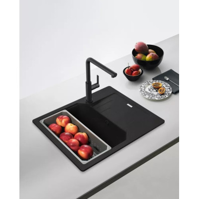 Мийка кухонна Franke Urban, фраграніт, прямокутник, з крилом, 620х500х220мм, чаша - 1, врізна, оборотна, UBG 611-62, чорний матовий Мийка кухонна Franke Urban, фраграніт, прямокутник, з крилом, 620х500х220мм, чаша - 1, врізна, оборотна, UBG 611-62, чорний матовий
