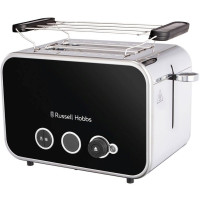 Тостер Russell Hobbs Distinctions 2-Slice 1670Вт, подогрев, размораживание, пластик, черный Тостер Russell Hobbs Distinctions 2-Slice 1670Вт, подогрев, размораживание, пластик, черный