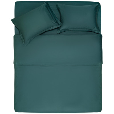 Простирадло на резинці ARDESTO Mix&Match Premium, 180x200+30см, 100% бавовна, сатин, зелений