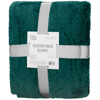 Плед ARDESTO Jacquard Braid 160х200см, 100% поліестер, смарагдовий