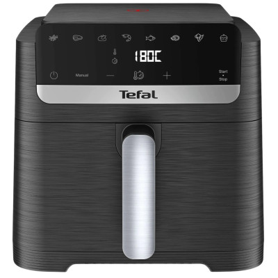 Мультипіч Tefal Easy Fry Mega Compact, 1700Вт, чаша-7.5л, сенсорне керув., 8 програм, пластик, чорний