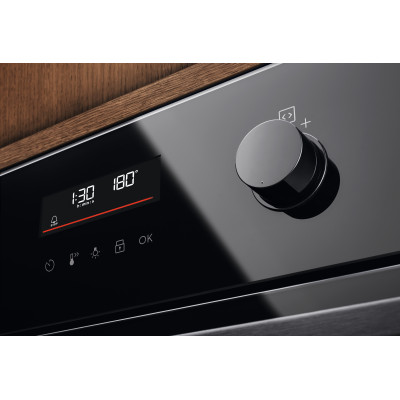 Духова шафа Electrolux електрична, 72л, A++, дисплей, конвекція, піроліз, телескопічні напрямні, чорний Духова шафа Electrolux електрична, 72л, A++, дисплей, конвекція, піроліз, телескопічні напрямні, чорний