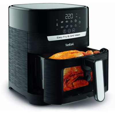 Tefal Мультипіч Easy Fry&Grill Vision Window, 1550Вт, чаша-4.2л, сенсорне керув., 10 програм, з віконцем, пластик, чорний
