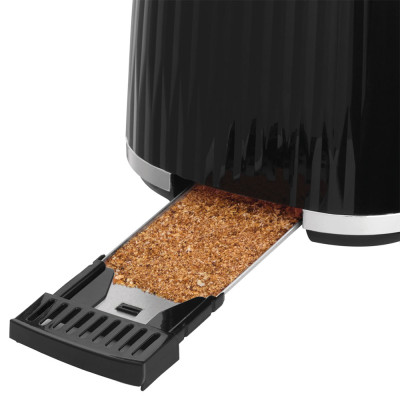 Тостер Russell Hobbs Eden 800Вт, пластик, подогрев, разморозка, черный