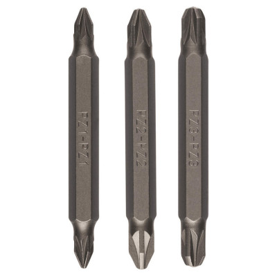 Bosch Біти двосторонні PZ/PZ, 60мм, 3шт