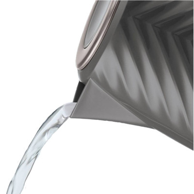 Електрочайник Russell Hobbs Groove Grey 1.7л, Strix, пластик, сірий
