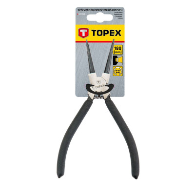 Topex Щипці для стопорних кілець, внутрішні, прямі, 19-60мм, 180мм Topex Щипці для стопорних кілець, внутрішні, прямі, 19-60мм, 180мм